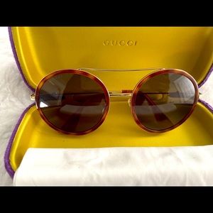Gucci Sunglasses round Bee… 100 % Authentic